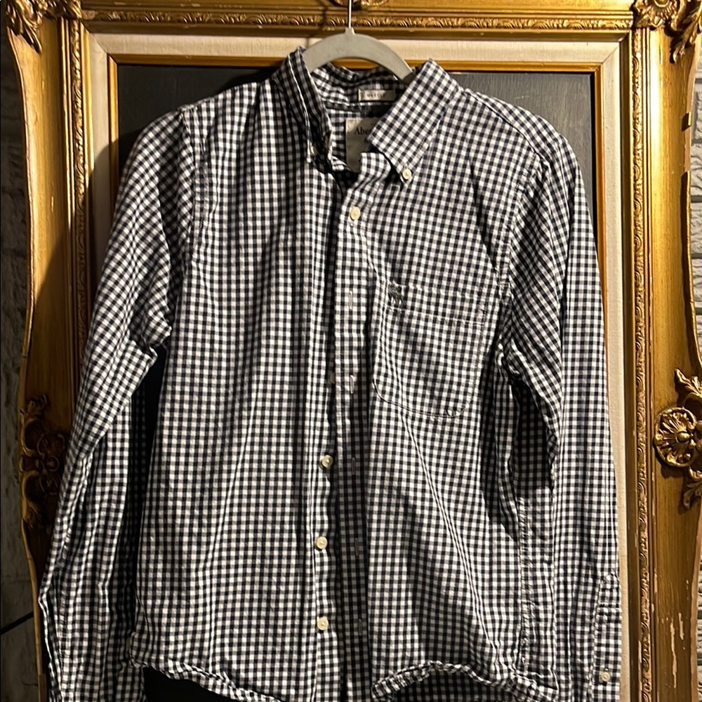 Classic Black and White Checkered Men's Shirt